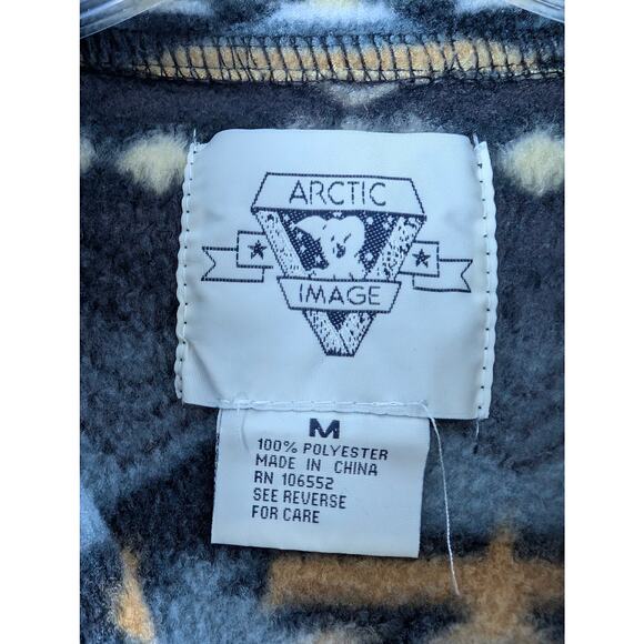 Artcic Image Grand Canyon West Aztec Print Fleece Jacket Medium 1/4 Zip Pullover - Picture 8 of 11